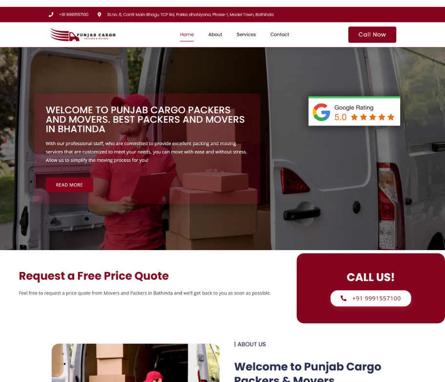 cargo packers and movers services in panjab