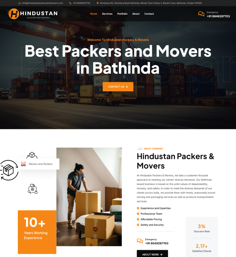 Hindustan packers and movers in Bhatinda