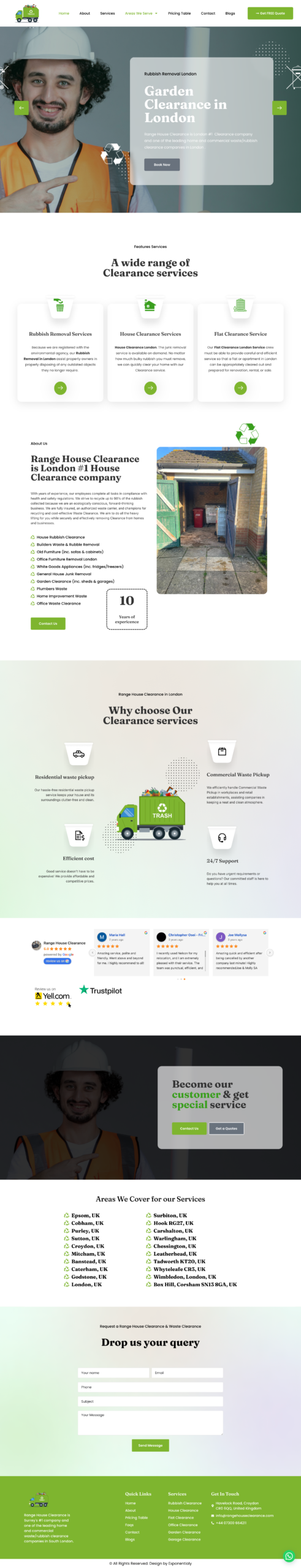Range House Clearance full website preview