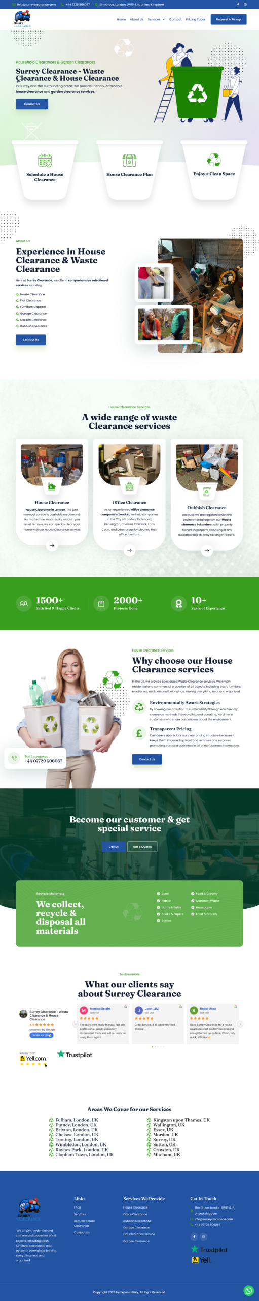 Surrey Clearance full website preview